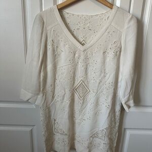 Women’s cream cutout dress